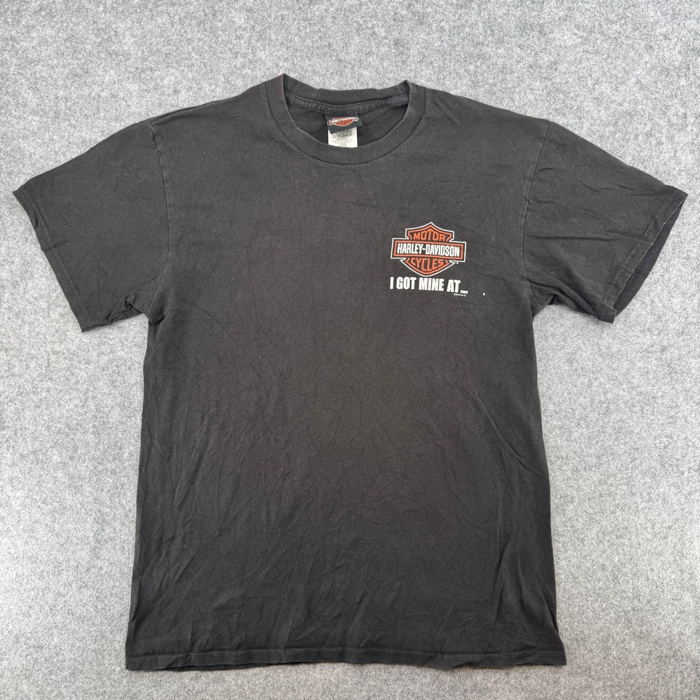 Harley-Davidson T-Shirt Men M Langhorne PA Brian's Black Graphic Fanatics EUC